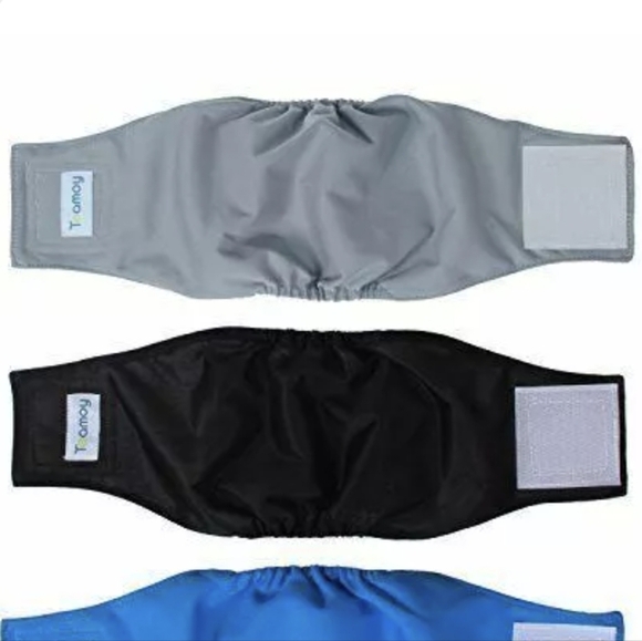 Teamoy Reusable Wrap Diapers for Male Dogs, Pack of 3  XXL New - Picture 6 of 14